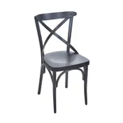 BFM Seating ZWC88-BW GR4 Indoor Sofia Side Chair with Wood Back and Upholstered Seat 1 image