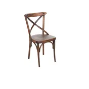BFM Seating ZWC88-CS COM Indoor Sofia Side Chair with Wood Back and Upholstered Seat 1 image