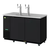 RefrigerationX XBD-2SB-N6 Draft Beer Tower, Black, 3" Columns, 1/2 Barrel AirCooled 1 image