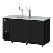 RefrigerationX XBD-3SB-N6 Beer Tower, 69"Wx27"Dx37"H, 21.19 cu.ft. Black 2 3" Towers 1/5 HP R-600a 1 image