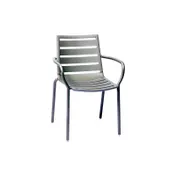 BFM Seating DV350TS South Beach Stacking Armchair, Aluminum Back & Seat 1 image