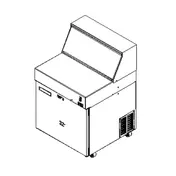 Delfield F18SC32-FSP 32" 1-Door Sandwich and Salad Prep Table, 8 Pans, Stainless Steel 1 image