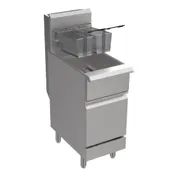 Serv-Ware SGF-40L-SA 15.5" Floor Model Gas Deep Fryer, Full Pot, Liquid Propane, 40 Ibs, 90.000 BTU 1 image