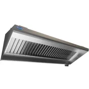 Superior Hoods CSS30-4 Hood 4' L x 30" D 1500-1800 CFM Type 1 18GA 430 SS NSF Grease Cup & Aluminum Filters 1 image
