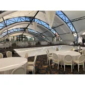Forbes Industries 3220WDK Wedlok Portable Dance Floor Set, 12'x12', White Acrylic, 4" Trim, 1-25 Panels 2 image