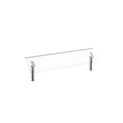 Steelite MGCIAN01XSXX Mogogo Buffet Solutions Modular Breath Guard, 71" Wide, 18-1/2"H, Plexiglass, Brushed Stainless Steel 1 image