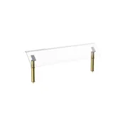 Steelite MGCIAN03XBXX 71" Buffet Table Breath Guard, Plexiglass, Brushed Brass, 24.5"H 1 image