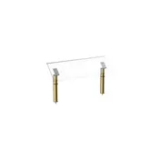Steelite MGCIAN04XBXX 47" Buffet Table Breath Guard, 24-1/2"H, Plexiglass, Brushed Brass 1 image
