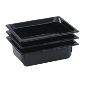 Vollrath 8006420 Super Pan 1/1 GN Food Pan, 6" Deep Black Polycarbonate, Ramped Sides, NSF Certified 1 image