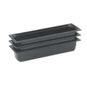 Vollrath 8054420 Super Pan 2/4 GN Food Pan, 4" Deep Black Polycarbonate, NSF Certified 1 image