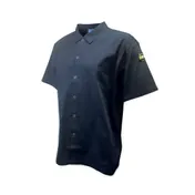 Thunder Group CJ810BKXL Snap-Button Short Sleeve Cook Shirt, XL (48-50), 65/35 Poly/Cotton, Black for Restaurants 1 image