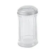 Thunder Group GLTWSJ012 Sugar Pourer, 12 Oz. Capacity, Paneled Glass, Flip Cap - Dozen 1 image