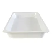 Thunder Group GN1002W Food Pan, 1/1 Gn, 2-1/2" Deep, Stackable, White 1 image