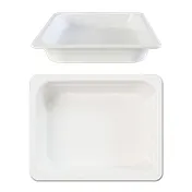 Thunder Group GN1121W Food Pan, 1/2 Gn, 1-1/2" Deep, Stackable, White, BPA free 1 image