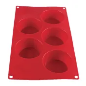 Thunder Group PLBM003S Baking Mold, 4-3/5 Oz. -40° - 550°F Temperature Range (5) Muffin Cavities 1 image