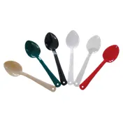 Thunder Group PLSS111GR Green Serving Spoon, 11", Solid, Dishwasher Safe - Dozen 2 image