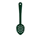 Thunder Group PLSS113GR Green Serving Spoon, 11", Perforated, Dishwasher Safe - Dozen 1 image