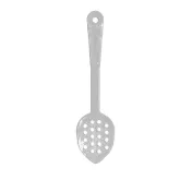 Thunder Group PLSS113WH White Serving Spoon, 11", Perforated, Dishwasher Safe - Dozen 1 image