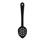 Thunder Group PLSS213BK Black Serving Spoon, 13", Perforated, Dishwasher Safe - Dozen 1 image