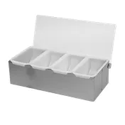Thunder Group SLCN004 Bar Condiment Dispenser, Countertop Design, 4-Compartment 1 image