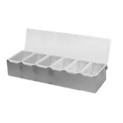 Thunder Group SLCN006 Bar Condiment Dispenser, Countertop Design, 6-Compartment 1 image