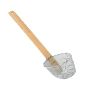 Thunder Group SLNS005 Noodle Skimmer, 5-7/8" X 5-1/4", Mesh Wire, Bamboo Handle 1 image