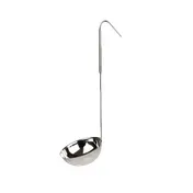 Thunder Group SLOL208 Serving Ladle, 12 Oz., One Piece, Color-Coded Vinyl Handle, Grey 1 image