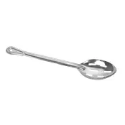 Thunder Group SLSBA312 Basting Spoon, 15" L, Slotted, Flat Handle, Stainless Steel 1 image