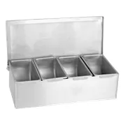 Thunder Group SSCD004 Bar Condiment Dispenser, Countertop Design, 4-Compartment 1 image