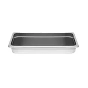 Thunder Group STPA3002 Steam Table Pan, Full Size, 2-1/2" Deep, Anti-Jam, 18/8 Stainless Steel 1 image