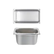 Thunder Group STPA4134 Steam Table Pan, 1/3 Size, 4" Deep, Anti-Jam, 18/8 Stainless Steel 1 image
