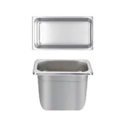Thunder Group STPA4136 Steam Table Pan, 1/3 Size, 6" Deep, Anti-Jam, 18/8 Stainless Steel 1 image