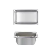 Thunder Group STPA4142 Steam Table Pan, 1/4 Size, 2-1/2" Deep, Anti-Jam, 18/8 Stainless Steel 1 image