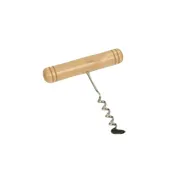 Thunder Group WDW06768 Classic Corkscrew, Wooden Handle, Stainless Steel Coil 1 image