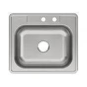 Elkay DSE12522MR2 Single Bowl Drop-In Stainless Steel Kitchen Sink, 25" X 22" / 20 Gauge - Center Drain 3 image