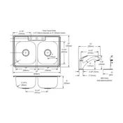 Elkay DSE233223DFBG Double Bowl Drop-In Kitchen Sink Kit, 33" X 22" / Stainless Steel - 20 Gauge 2 image