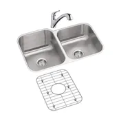 Elkay DXUH312010RDFBG Double Bowl Undermount Kitchen Sink Kit, 31.75" X 20.5" / Stainless Steel - 18 Gauge 1 image