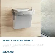Elkay EZSG8S 19" Wall Mount ADA Cooler Non-filtered Refrigerated - Stainless / 8 GPH  5 image