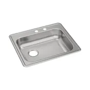 Elkay GE12521LMR2 Single Bowl Drop-In Stainless Steel Kitchen Sink, 25" X 21.25" / Center Drain 1 image