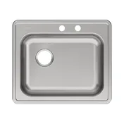 Elkay GE12521LMR2 Single Bowl Drop-In Stainless Steel Kitchen Sink, 25" X 21.25" / Center Drain 3 image