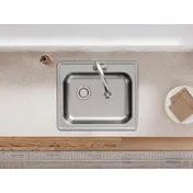 Elkay GE12521LMR2 Single Bowl Drop-In Stainless Steel Kitchen Sink, 25" X 21.25" / Center Drain 6 image
