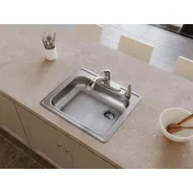 Elkay GE12521R1 Single Bowl Drop-In Stainless Steel Kitchen Sink, 25" X 21.25" / Right Drain - 1 Hole 5 image
