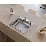 Elkay GE12521R2 Single Bowl Drop-In Stainless Steel Kitchen Sink, 25" X 21.25" / Right Drain - 2 Holes 4 image