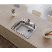 Elkay GE12521RMR2 Single Bowl Drop-In Stainless Steel Kitchen Sink, 25" X 21.25" / Center Drain 4 image