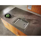 Elkay GE12522R3 Single Bowl Drop-In Stainless Steel Kitchen Sink, 25" X 22" / 3 Holes - Right Drain  4 image