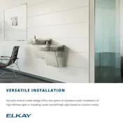 Elkay LZSTLG8LC 36" Wall Mount Bi-level Versatile ADA Cooler, Filtered / Refrigerated - Light Gray 7 image