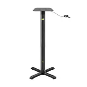 FLAT Tech CT2064 Self-Stabilizing Adjustable Height Black Table Base with Pneumatic Post- 22" x 22" 1 image