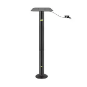 FLAT Tech CT7000 Adjustable Height Black Table Base w/ Pneumatic Post - 30" x 30" 1 image