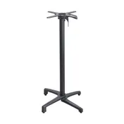 G & A FXH2626 Aluminum Table Base, 26"x26" Bar Height, Folding, Black Finish, Self Leveling 1 image