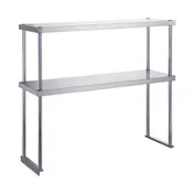 Dukers Appliance Co DCOS-1862 Double Stainless Steel Overshelf, 61.5"W X 18"D X 32"H / 20 Gauge 1 image